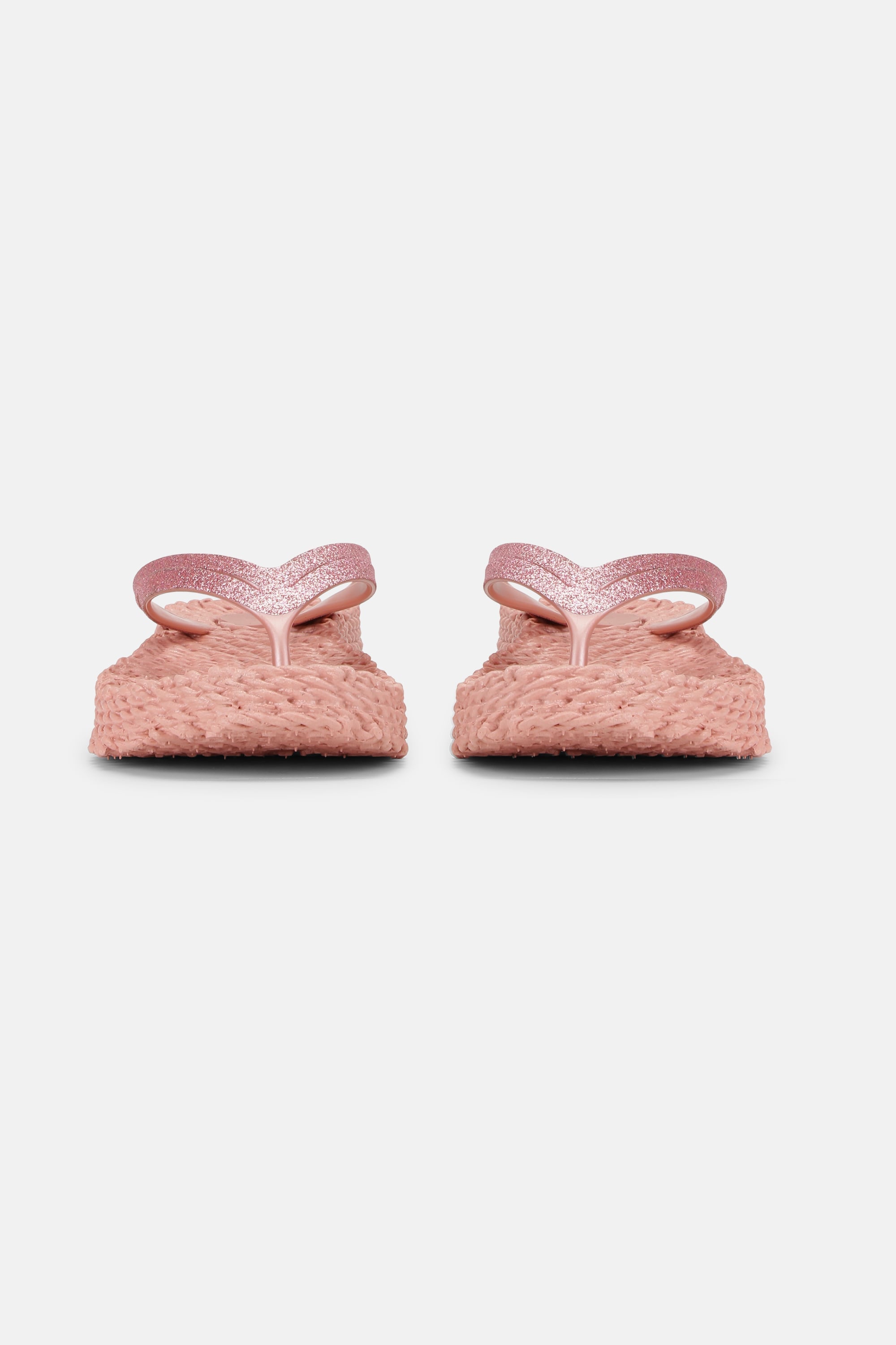 Platform Flip-flops Glitter - Misty Rose